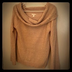 LC Lauren Conrad pale pink scoop sweater